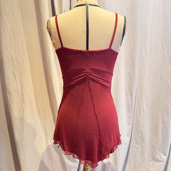 Ann Ferriday Vintage Spider Mesh Draped Babydoll Fairy Tunic Cami - Picture 2 of 6